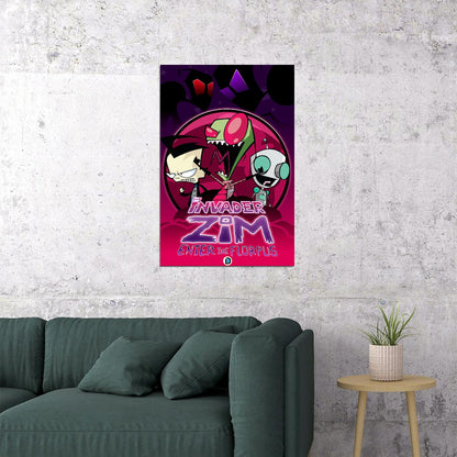 Zim's House Invader Zim Dark Comedy Series Poster Wall Art Print Home Wall Decor