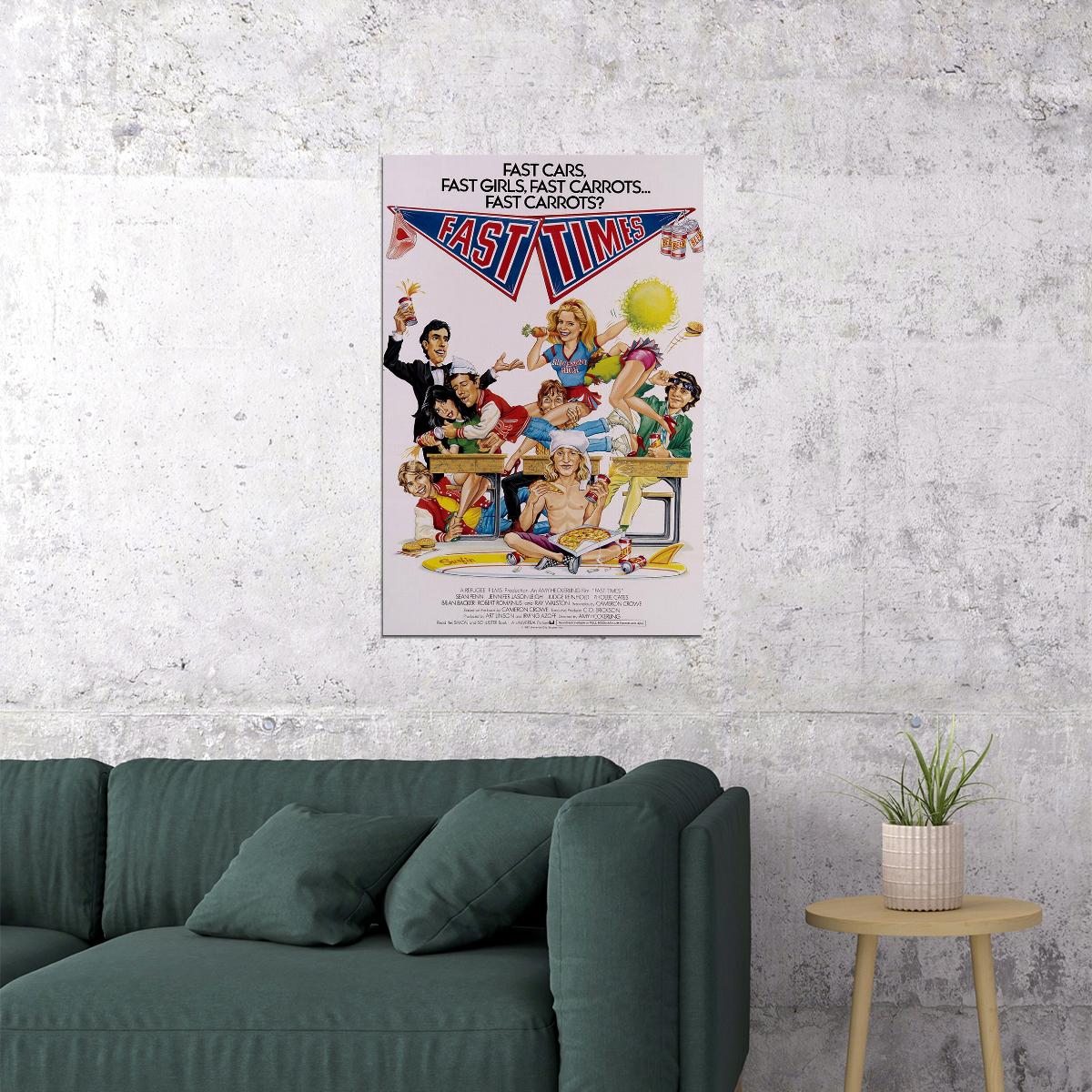 Fast Times At Ridgemont High Movie Poster Wall Art Print Home Wall Decor