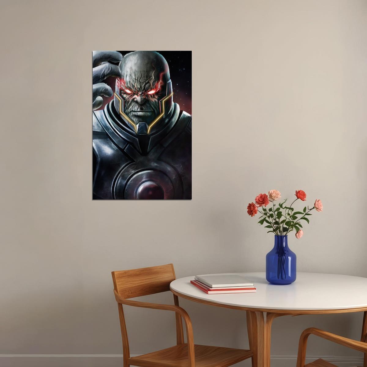 Darkseid Glowing Red Eyes Dc Poster Wall Art Print Home Wall Decor - xonomax