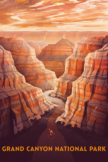 Grand Canyon Colorado River National Park Poster Wall Art Print Home Wall Decor - xonomax