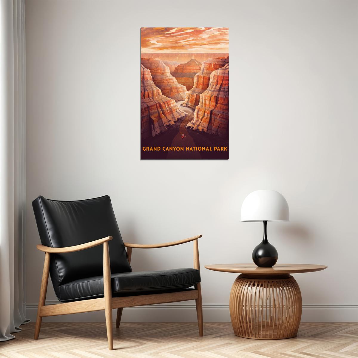 Grand Canyon Colorado River National Park Poster Wall Art Print Home Wall Decor - xonomax