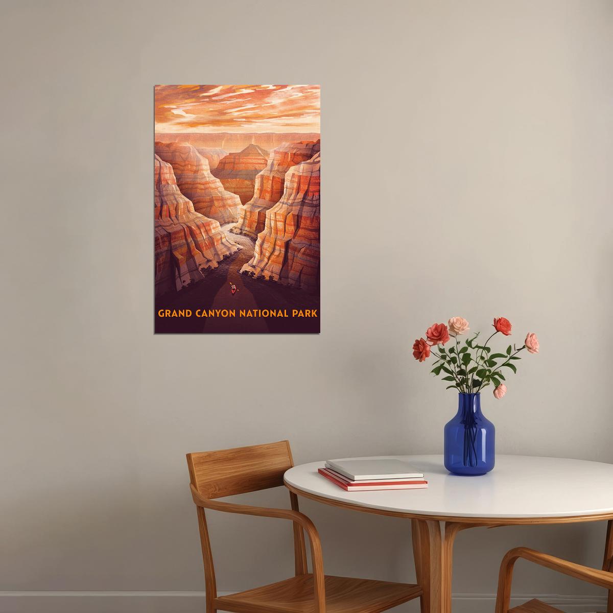 Grand Canyon Colorado River National Park Poster Wall Art Print Home Wall Decor - xonomax