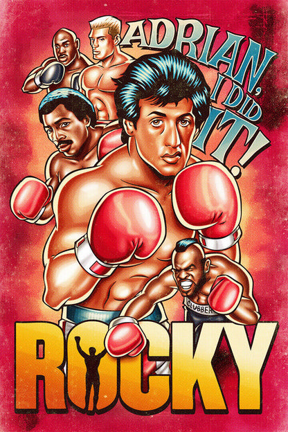 Rocky Movie Sylvester Stallone Boxing Poster Wall Art Print Home Wall Decor