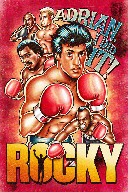 Rocky Movie Sylvester Stallone Boxing Poster Wall Art Print Home Wall Decor