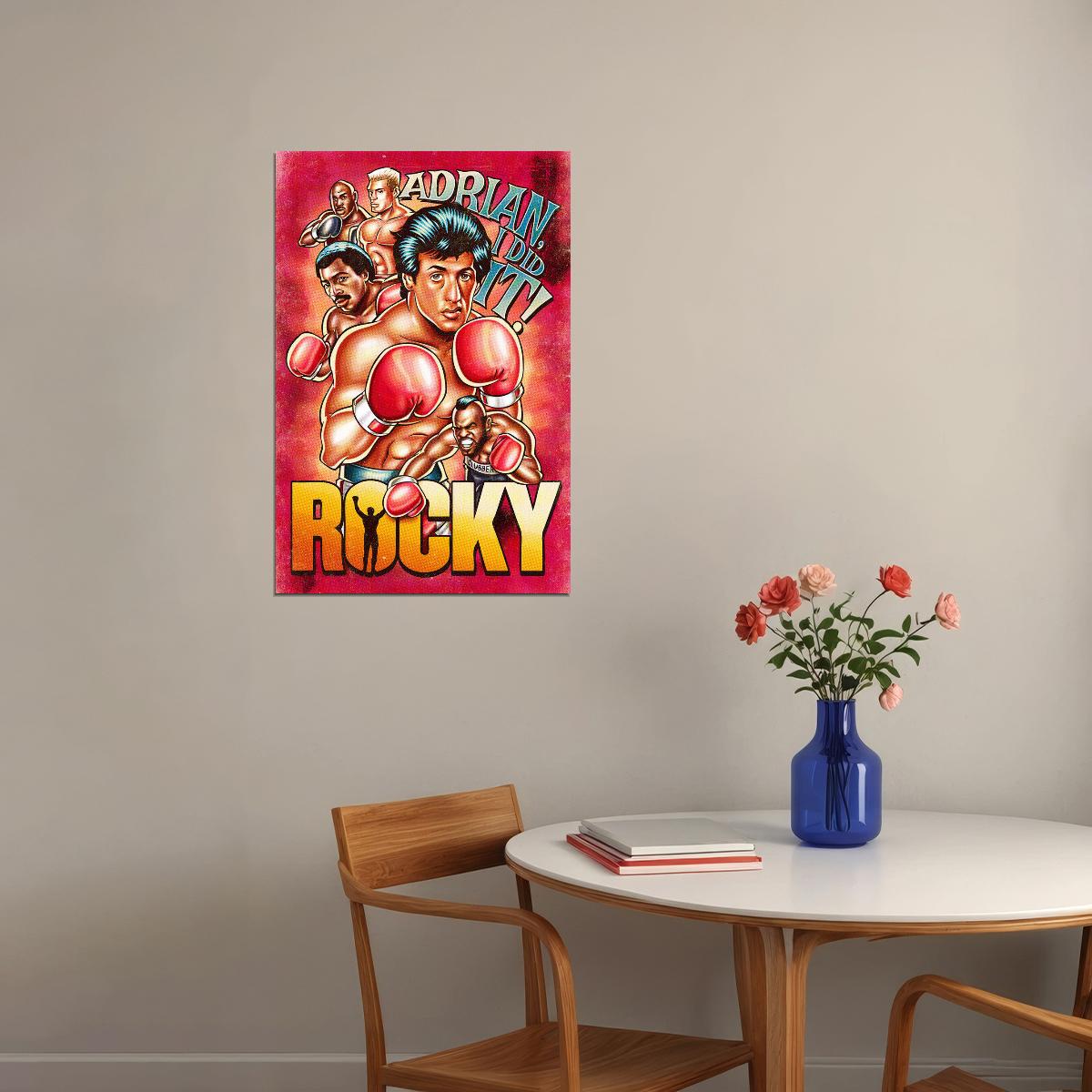 Rocky Movie Sylvester Stallone Boxing Poster Wall Art Print Home Wall Decor