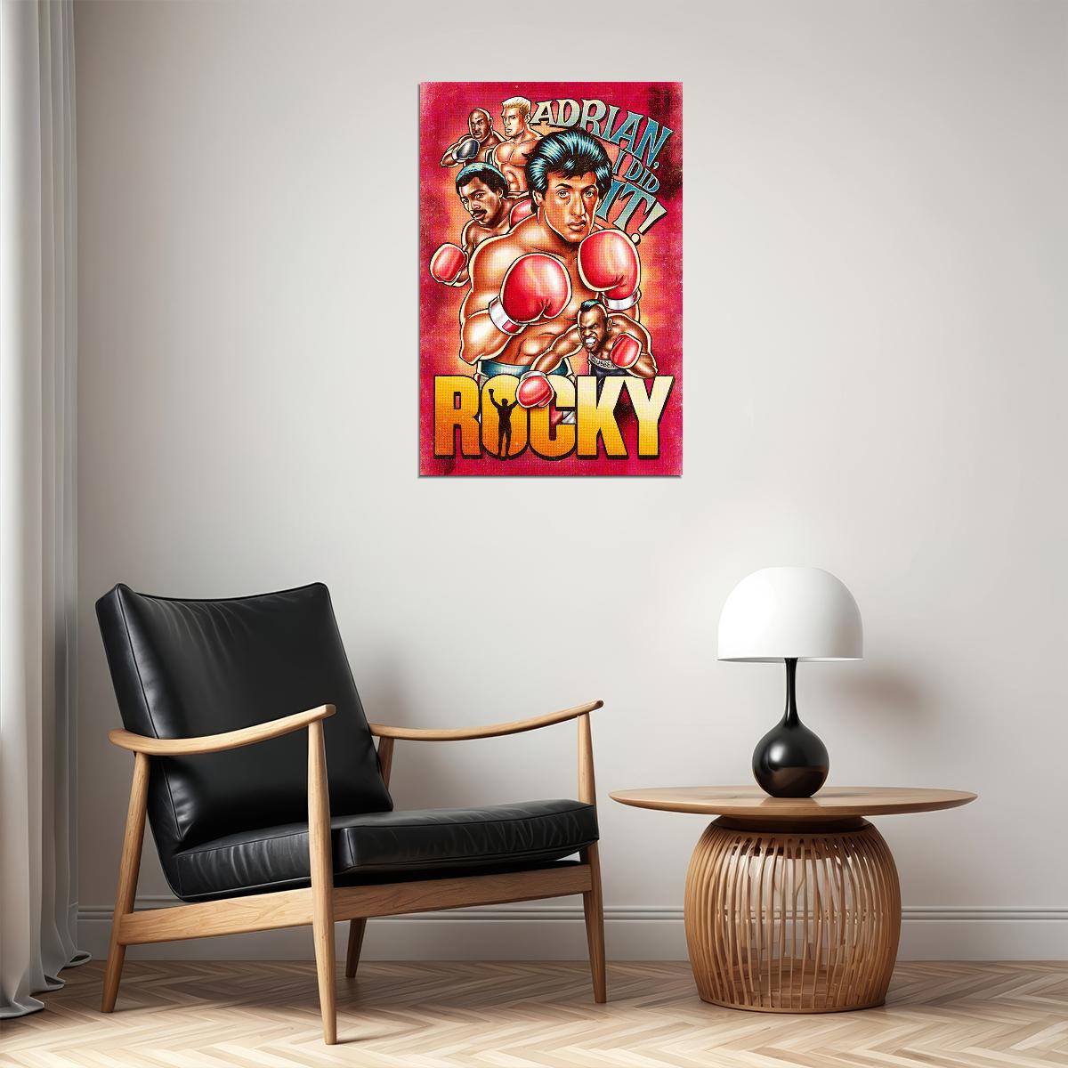 Rocky Movie Sylvester Stallone Boxing Poster Wall Art Print Home Wall Decor