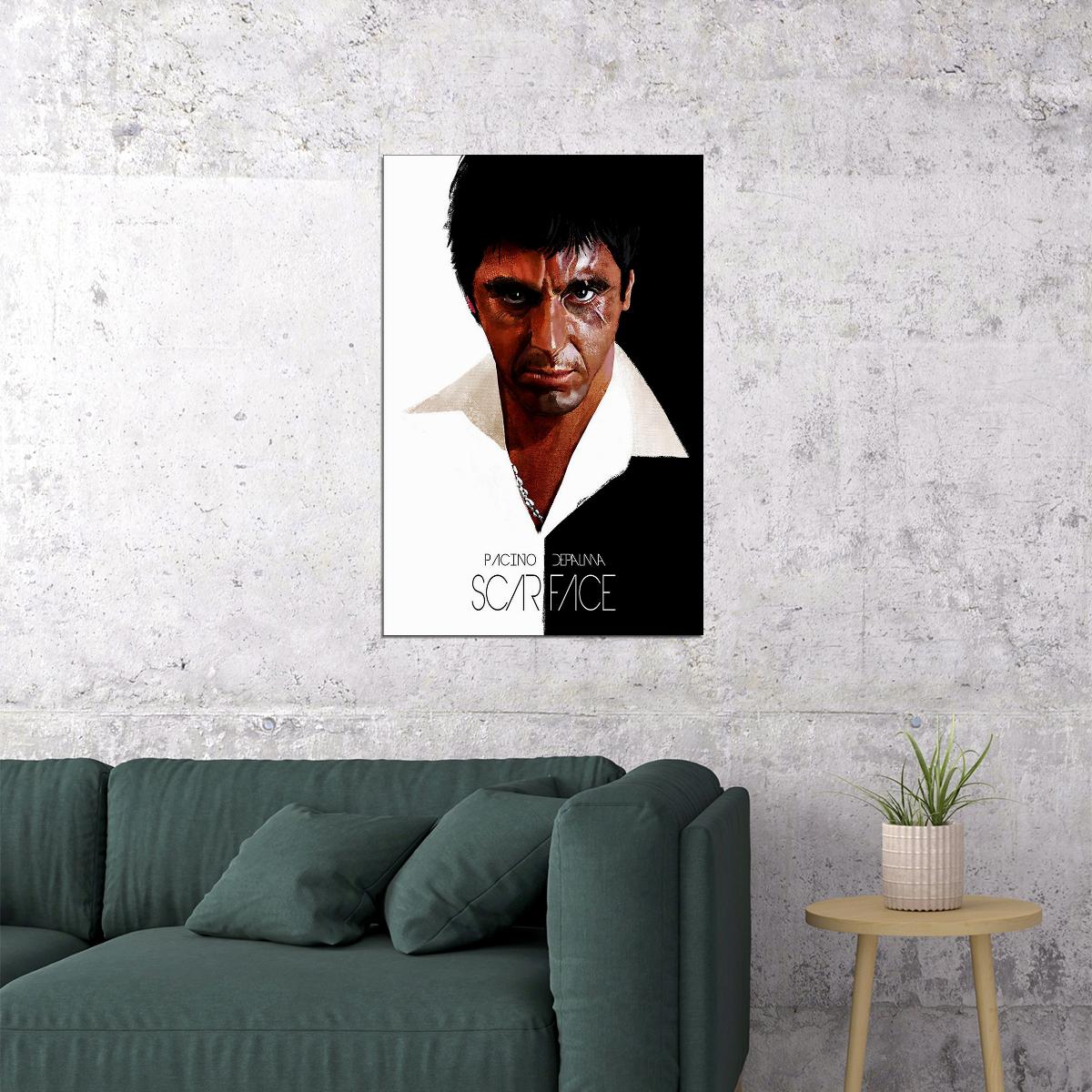 Scarface Movie Al Pacino Drama Poster Wall Art Print Home Wall Decor