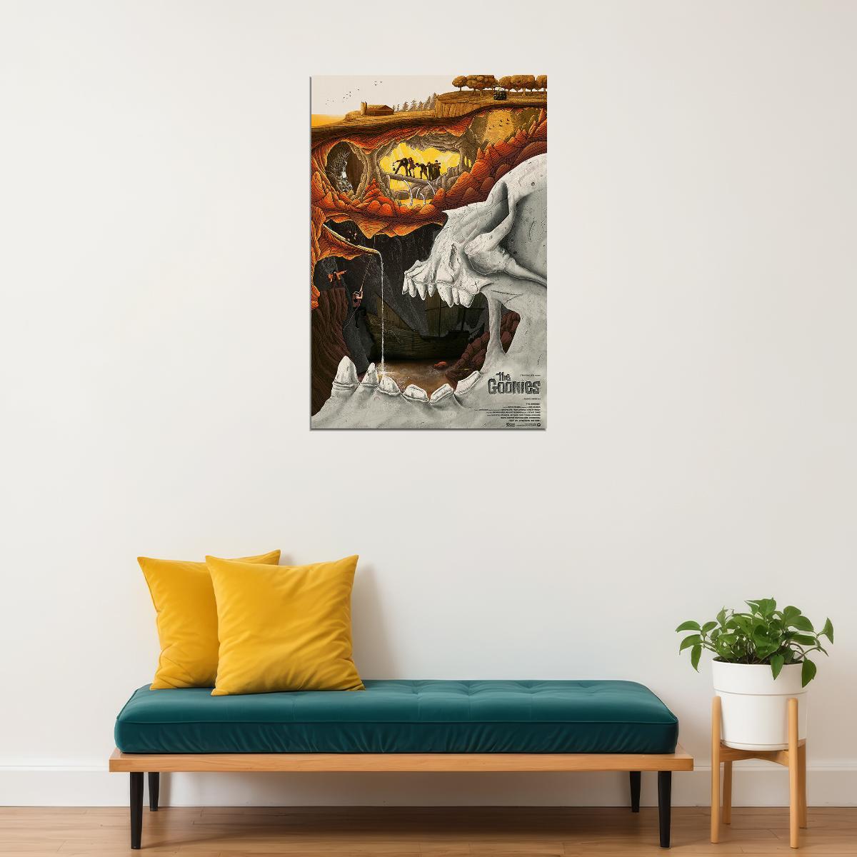 The Goonies Movie Steven Spielberg Classic 1985 Poster Wall Art Print Home Wall Decor - xonomax
