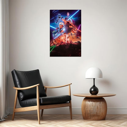 Star Wars The Clone Wars Movie George Lucas Poster Wall Art Print Home Wall Decor - xonomax