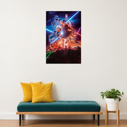 Star Wars The Clone Wars Movie George Lucas Poster Wall Art Print Home Wall Decor - xonomax