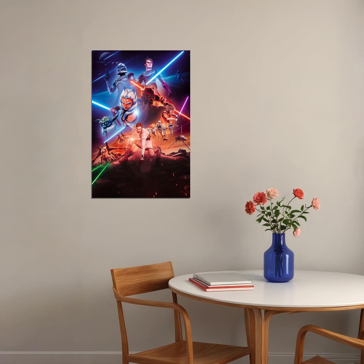 Star Wars The Clone Wars Movie George Lucas Poster Wall Art Print Home Wall Decor - xonomax