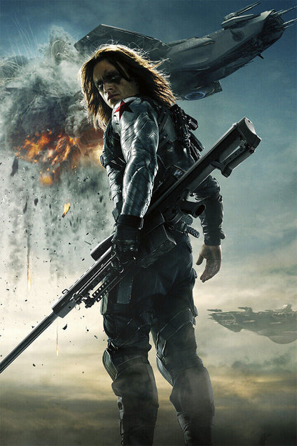 Captain America The Winter Soldier Movie War Poster Wall Art Print Home Wall Decor - xonomax