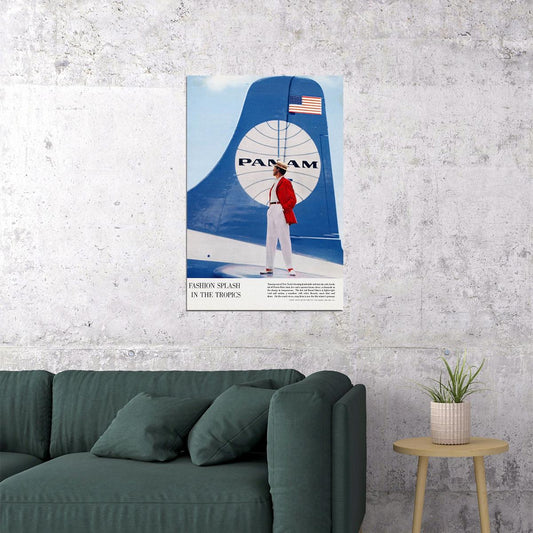 Pan American Airlines Vintage Travel Poster Wall Art Print Home Wall Decor - xonomax