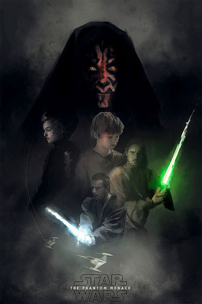 Star Wars Phantom Menace Movie Poster Wall Art Print Home Wall Decor - xonomax