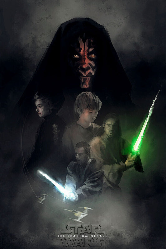 Star Wars Phantom Menace Movie Poster Wall Art Print Home Wall Decor - xonomax