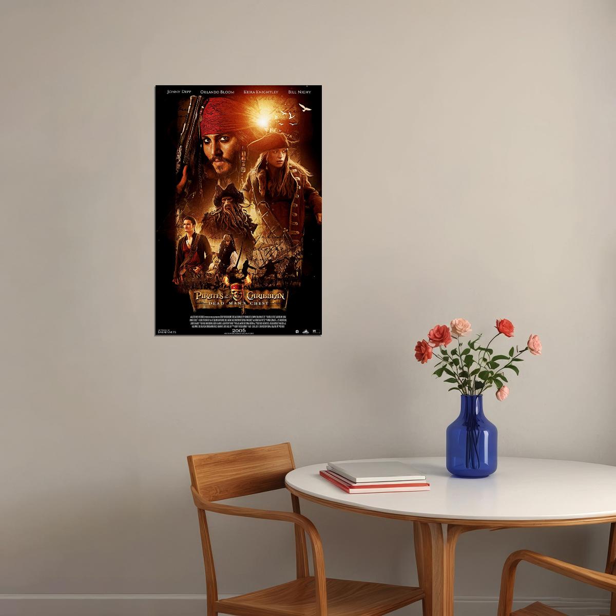 Pirates Of The Caribbean Dead Mans Chest Poster Wall Art Print Home Wall Decor - xonomax