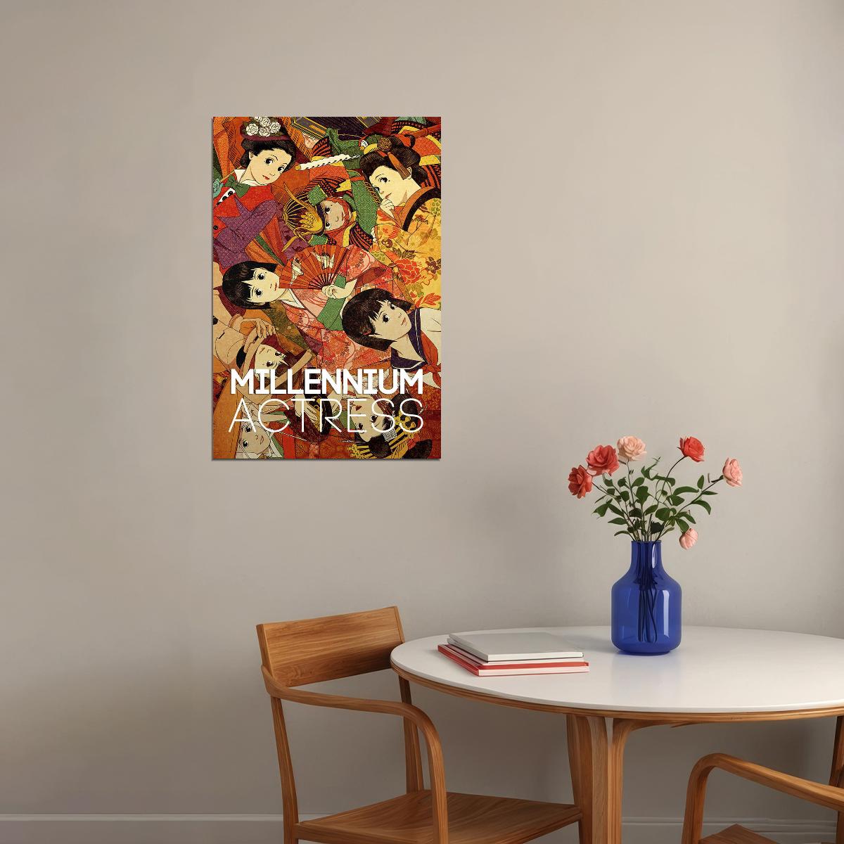 Millennium Actress Drama Romance Anime Film Movie Poster Wall Art Print Home Wall Decor - xonomax
