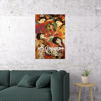 Millennium Actress Drama Romance Anime Film Movie Poster Wall Art Print Home Wall Decor - xonomax