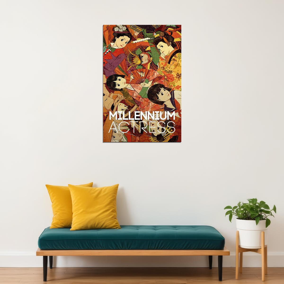 Millennium Actress Drama Romance Anime Film Movie Poster Wall Art Print Home Wall Decor - xonomax
