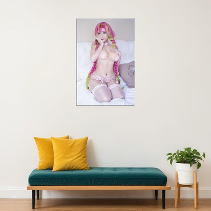 Mitsuri Sexy Asian Hot Model Cosplay Beautiful Woman Poster Wall Art Print Home Wall Decor - xonomax