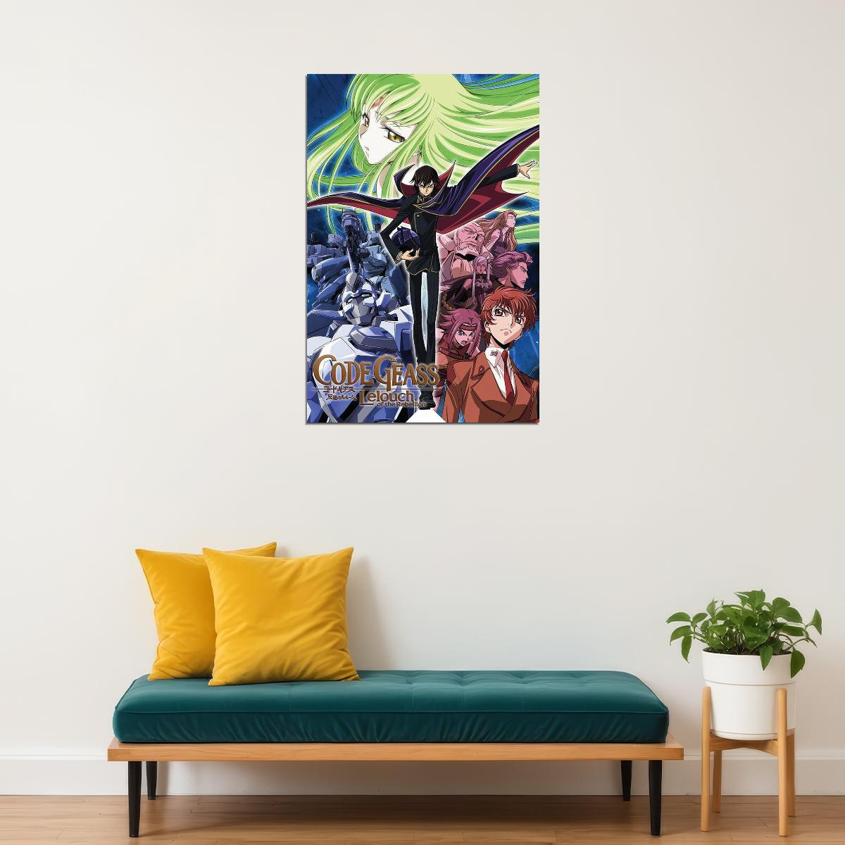 Code Geass Lelouch Of The Rebellion Anime Tv Series Poster Wall Art Print Home Wall Decor - xonomax