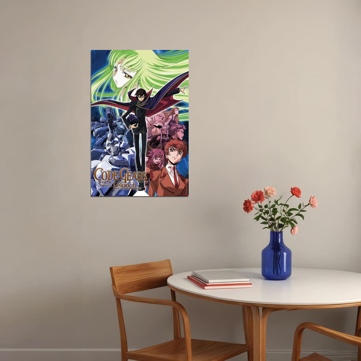 Code Geass Lelouch Of The Rebellion Anime Tv Series Poster Wall Art Print Home Wall Decor - xonomax