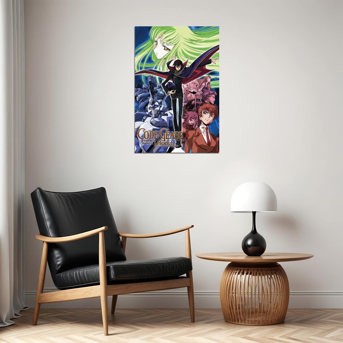Code Geass Lelouch Of The Rebellion Anime Tv Series Poster Wall Art Print Home Wall Decor - xonomax