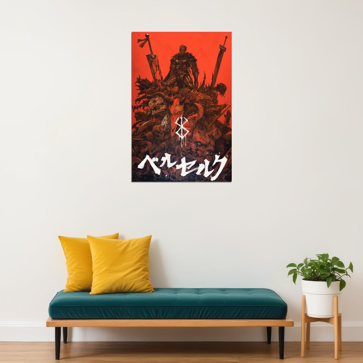 Berserk Adventure Action Anime Cartoon Tv Series Poster Wall Art Print Home Wall Decor