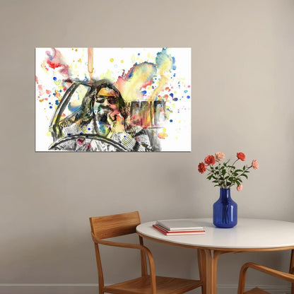 Big Lebowski Psychedelic The Dude Movie Poster Wall Art Print Home Wall Decor - xonomax