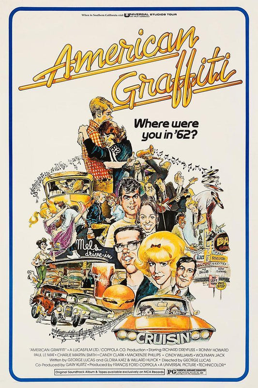 American Graffiti Comedy Drama Classic Movie Cinema Film Poster Wall Art Print Home Wall Decor - xonomax
