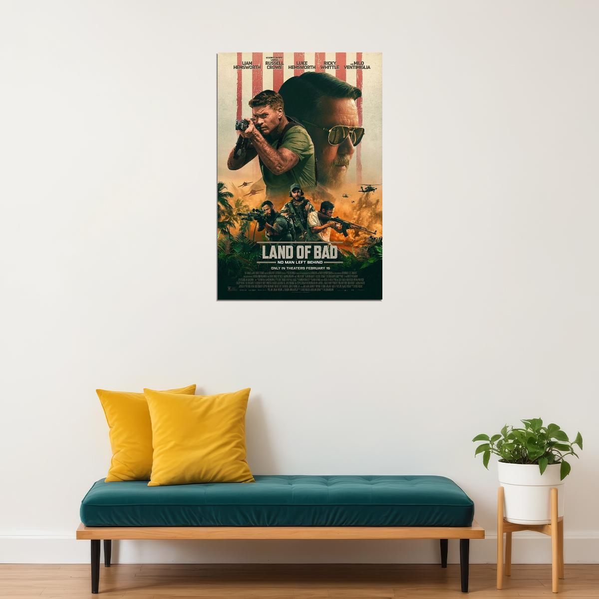 Land Of Bad Action Thriller Cinema Film Movie Poster Wall Art Print Home Wall Decor - xonomax