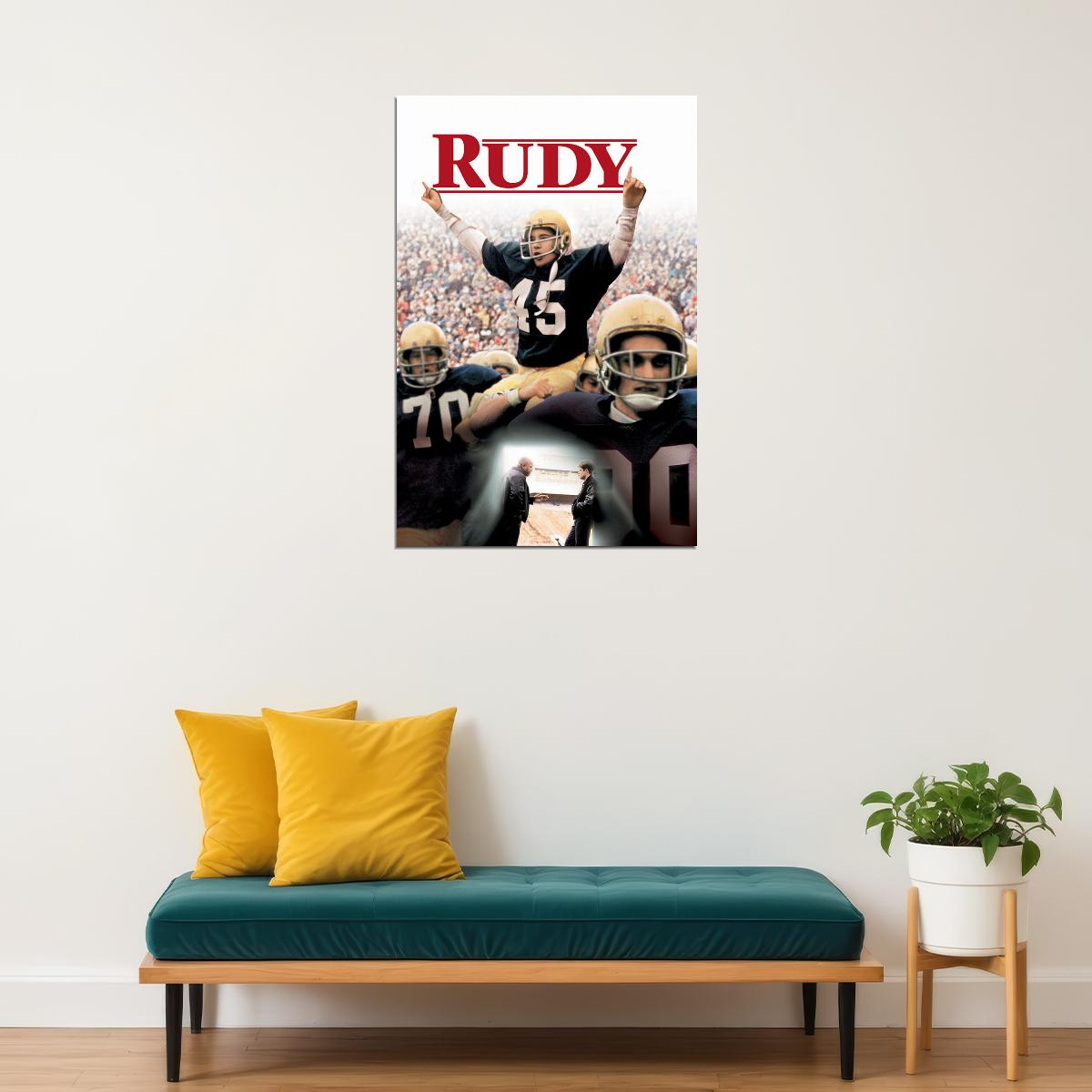 Rudy Biography Sports Drama Cinema Film Movie Poster Wall Art Print Home Wall Decor - xonomax