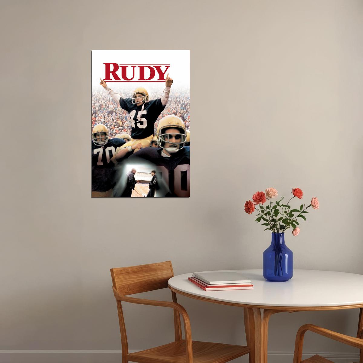 Rudy Biography Sports Drama Cinema Film Movie Poster Wall Art Print Home Wall Decor - xonomax