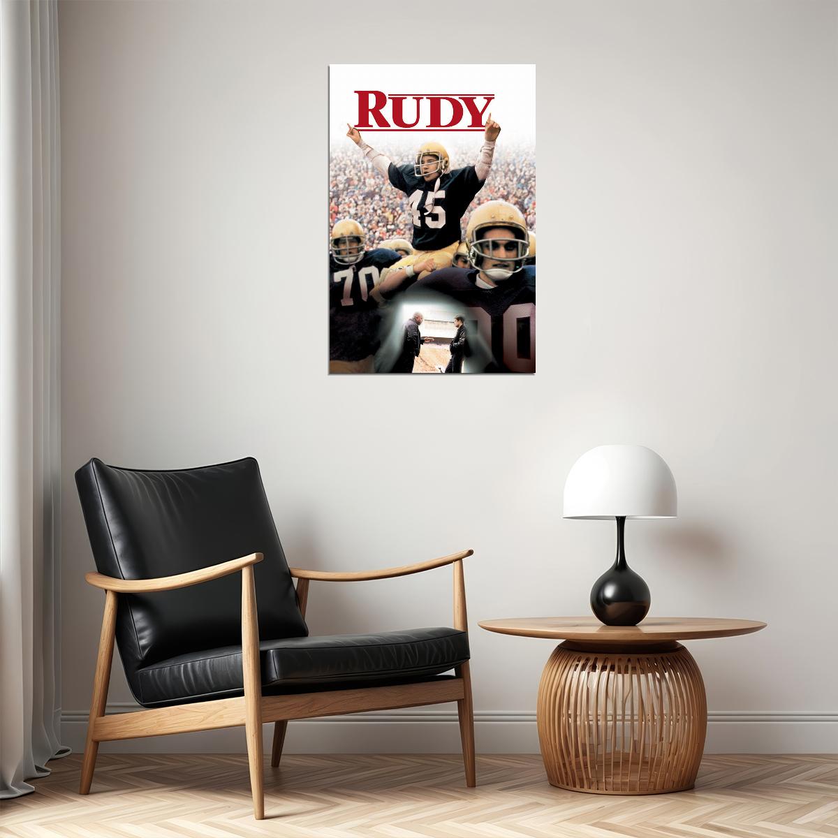 Rudy Biography Sports Drama Cinema Film Movie Poster Wall Art Print Home Wall Decor - xonomax