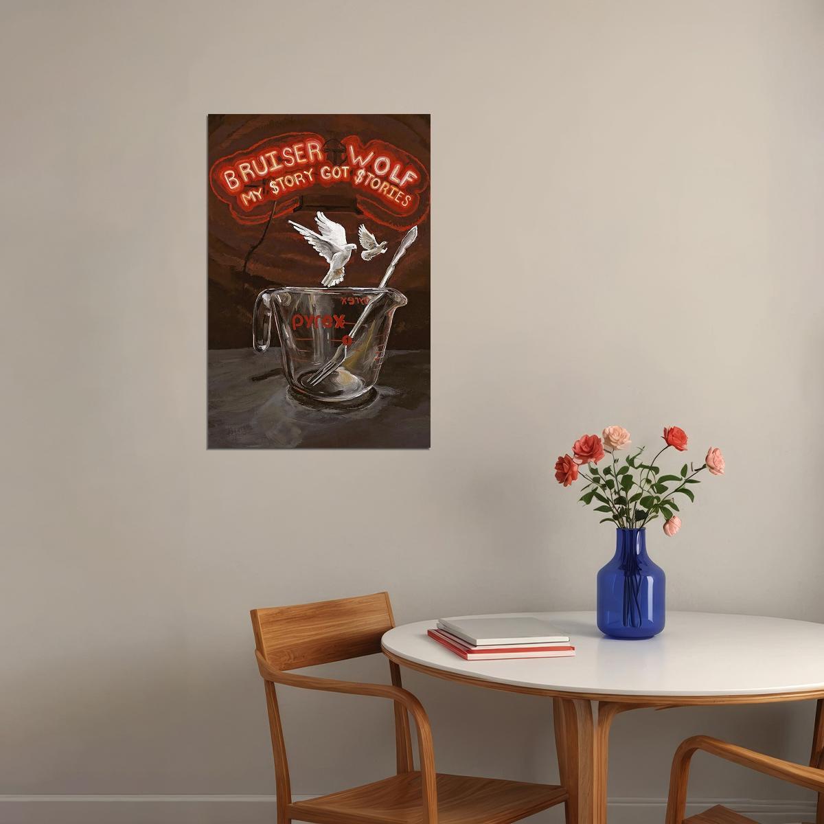 Bruiser Wolf My Story Got Stories Hip Hop Music Album Poster Wall Art Print Home Wall Decor - xonomax