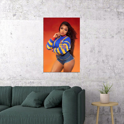 Megan Thee Stallion Celebrity American Singer Artist Poster Wall Art Print Home Wall Decor - xonomax