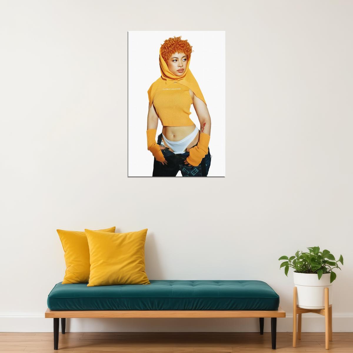 Ice Spice Celebrity American Singer Rap Music Poster Wall Art Print Home Wall Decor