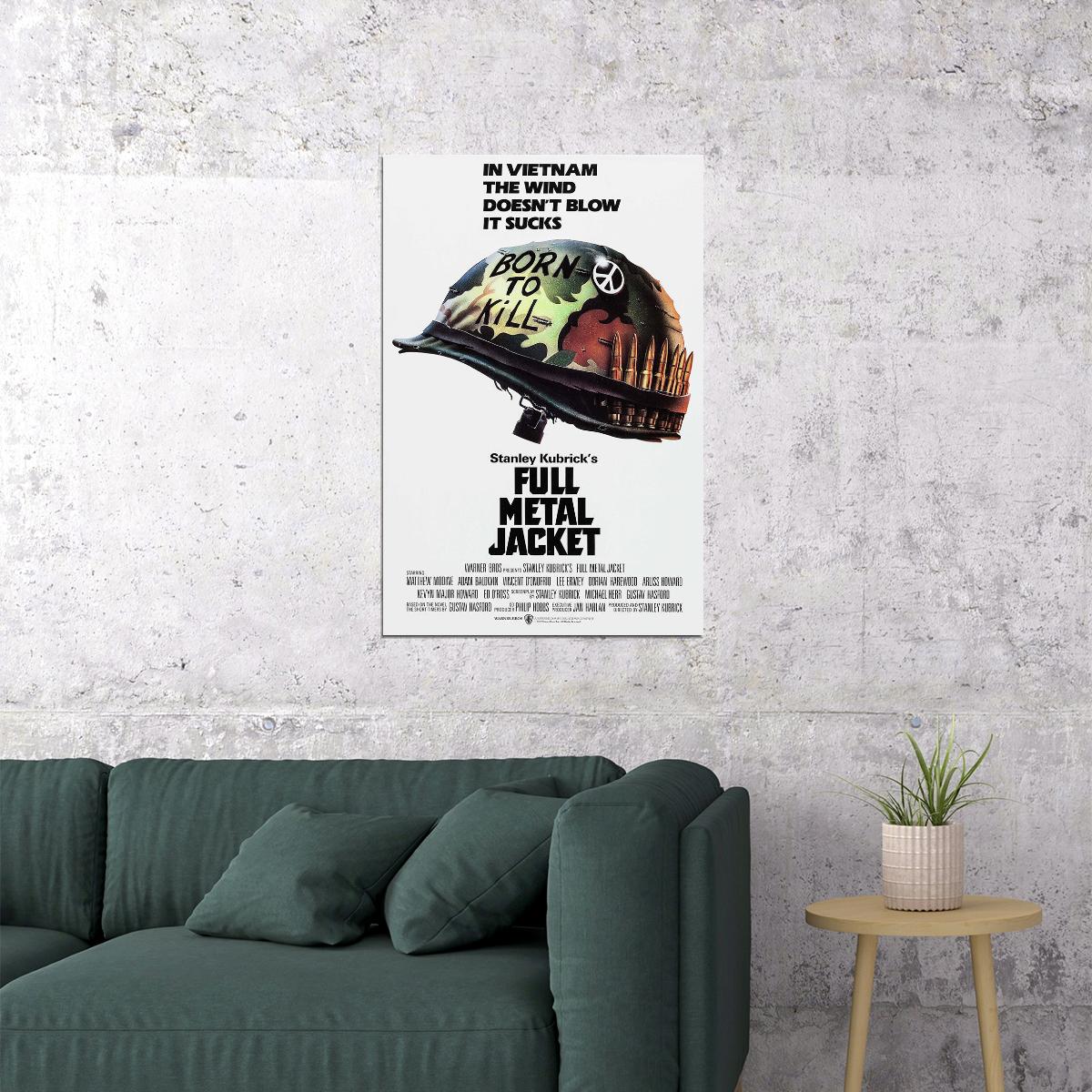 Full Metal Jacket Movie Drama War Adventure Poster Wall Art Print Home Wall Decor - xonomax