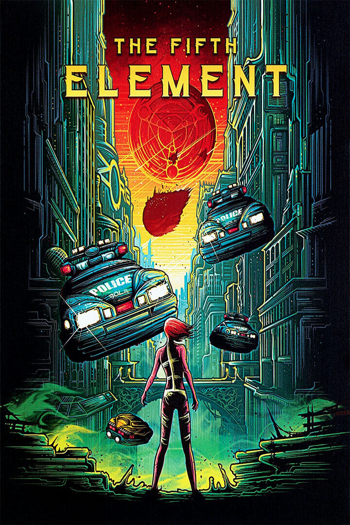 The Fifth Element Movie Adventure Science Fiction Action Poster Wall Art Print Home Wall Decor - xonomax