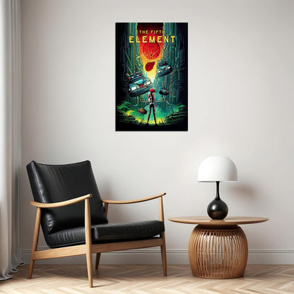 The Fifth Element Movie Adventure Science Fiction Action Poster Wall Art Print Home Wall Decor - xonomax