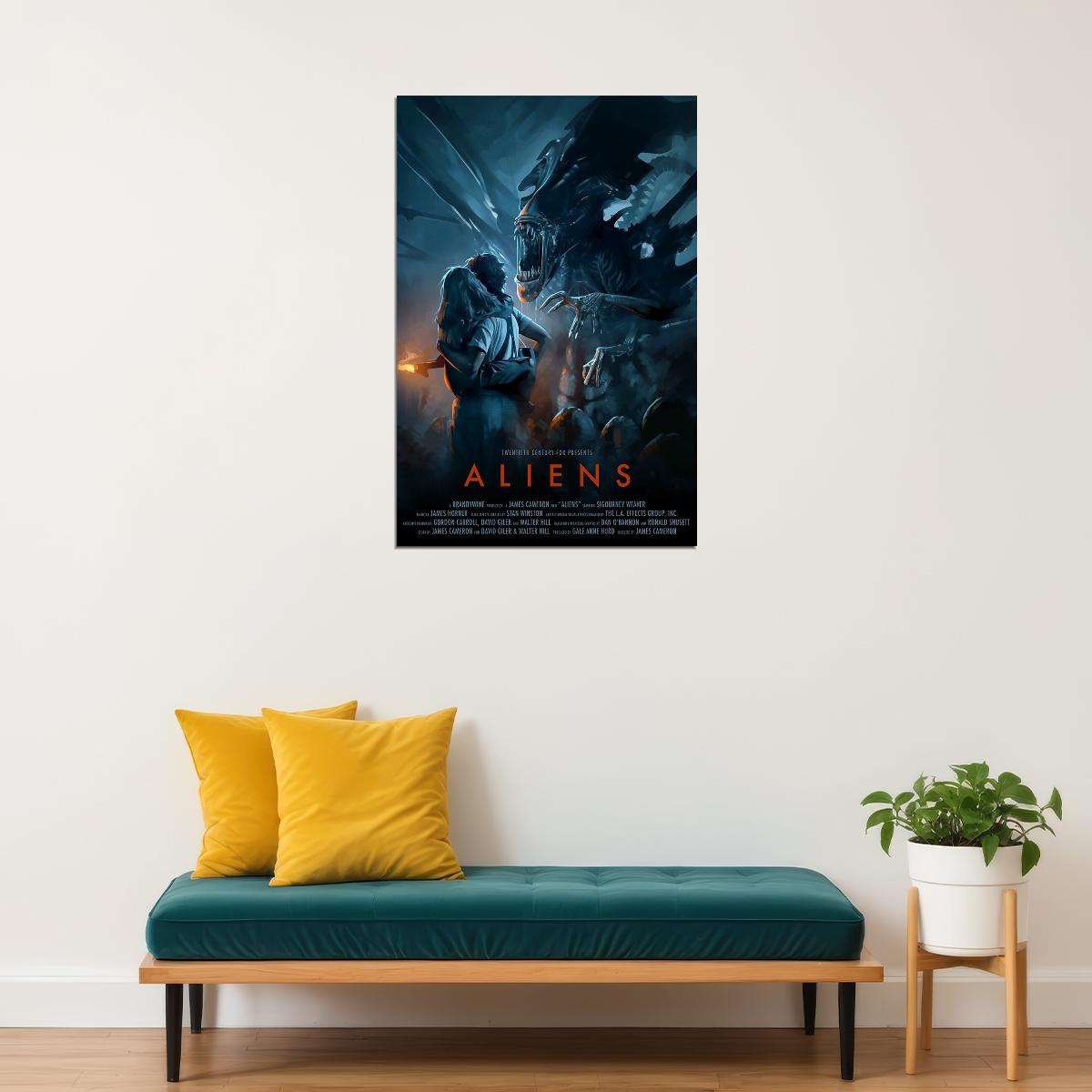 Aliens Movie Action Science Fiction Explained Why Poster Wall Art Print Home Wall Decor - xonomax