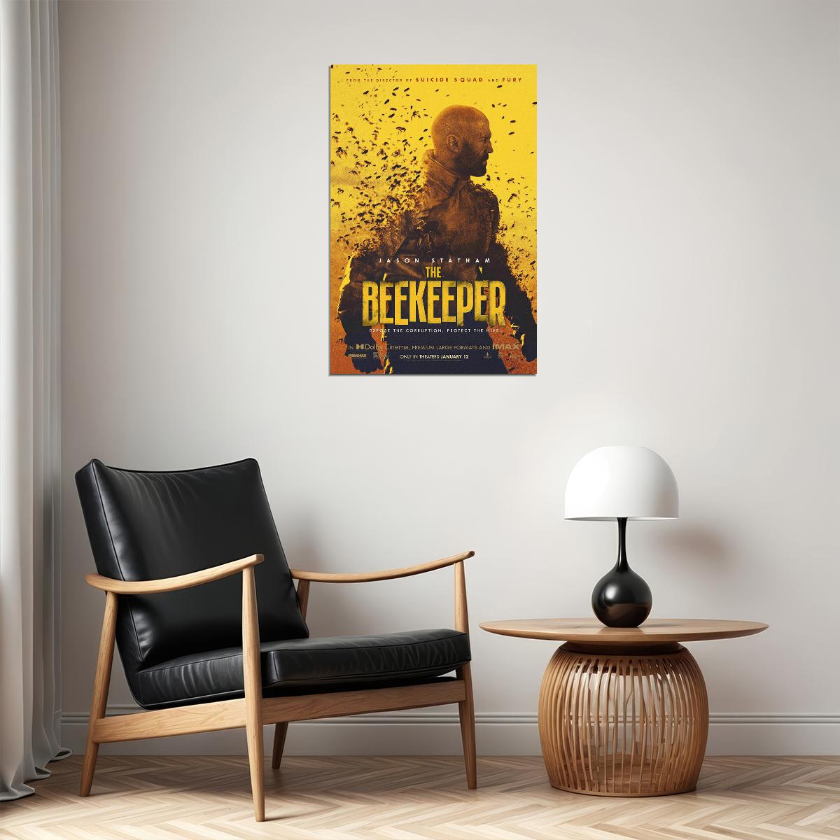 The Beekeeper Action Thriller Movie Poster Wall Art Print Home Wall Decor - xonomax