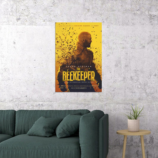 The Beekeeper Action Thriller Movie Poster Wall Art Print Home Wall Decor - xonomax