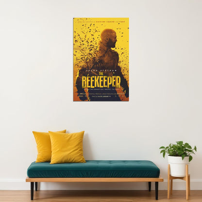 The Beekeeper Action Thriller Movie Poster Wall Art Print Home Wall Decor - xonomax