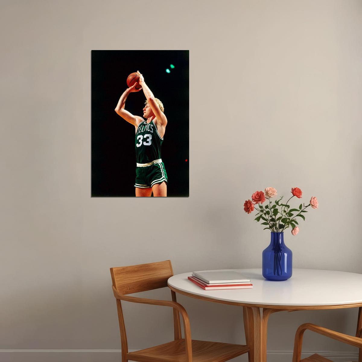 Larry Bird Boston Celtics Basketball Player Poster Wall Art Print Home Wall Decor