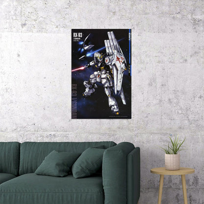 V Gundam Rx-93 Gundam Mechanical Japanese Anime Poster Wall Art Print Home Wall Decor