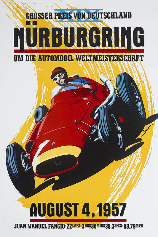 Nurburgring 1957 Vintage Racing Travel Auto Race Poster Wall Art Print Home Wall Decor - xonomax