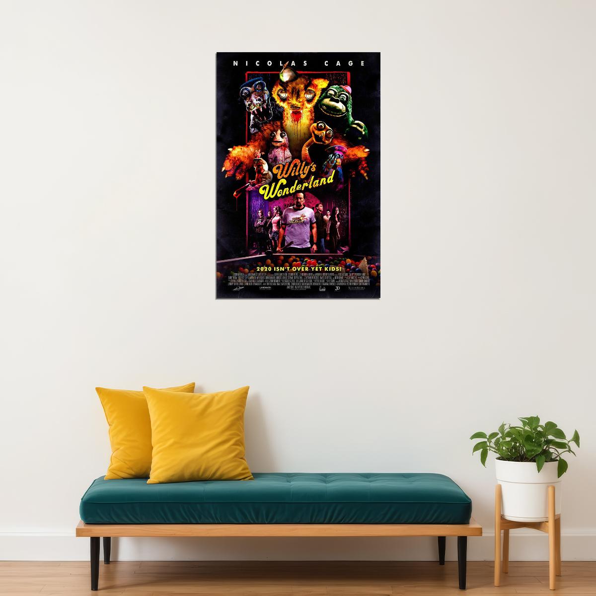 Willy's Wonderland Action Horror Movie Poster Wall Art Print Home Wall Decor - xonomax