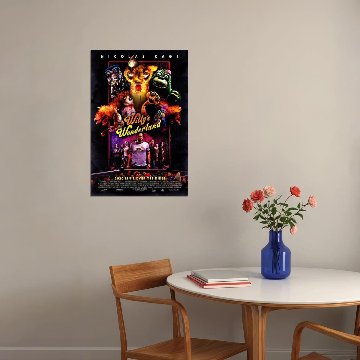 Willy's Wonderland Action Horror Movie Poster Wall Art Print Home Wall Decor - xonomax