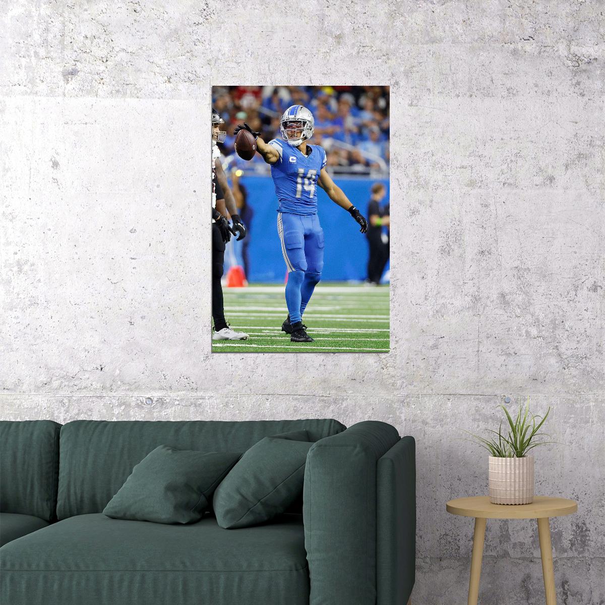 Amon Ra St. Brown American Player Football Sports Poster Wall Art Print Home Wall Decor